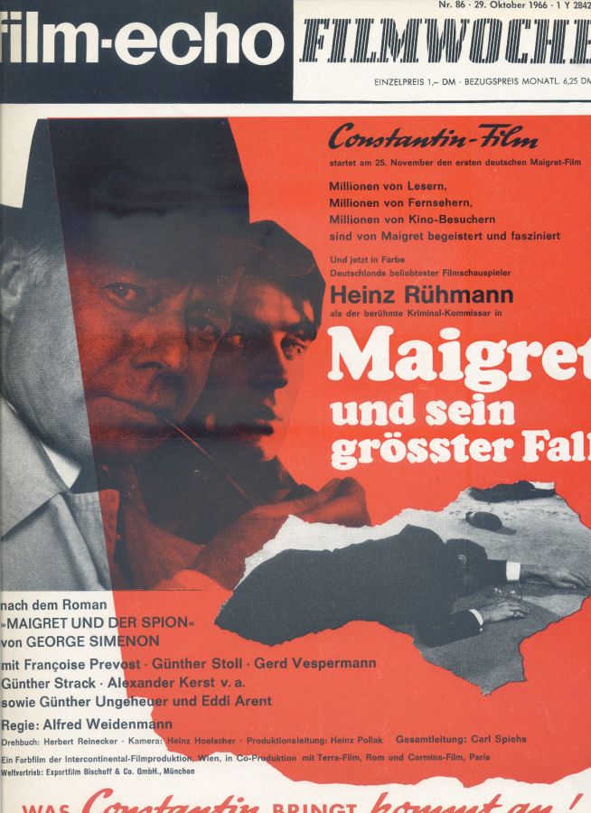 FILM-ECHO FILMWOCHE magazine side cover Issue 86 29 October 1966