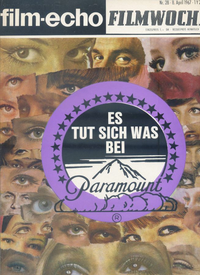 FILM-ECHO FILMWOCHE magazine side cover Issue 28 8 April 1967