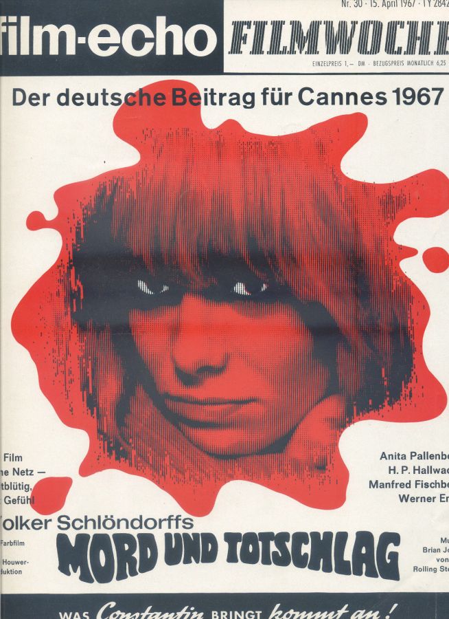 FILM-ECHO FILMWOCHE magazine side cover Issue 30 15 April 1967