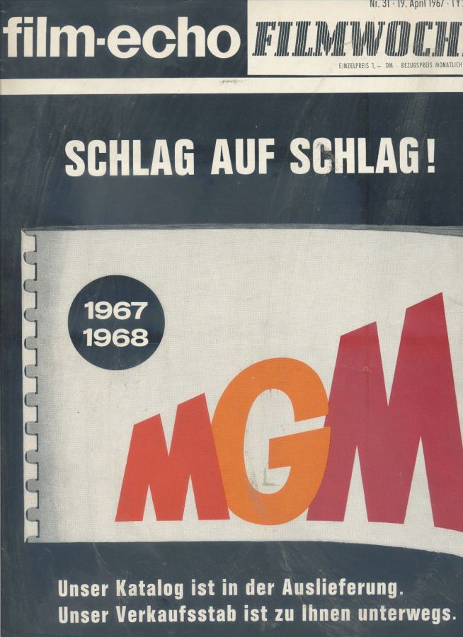 FILM-ECHO FILMWOCHE magazine side cover Issue 31 19 April 1967