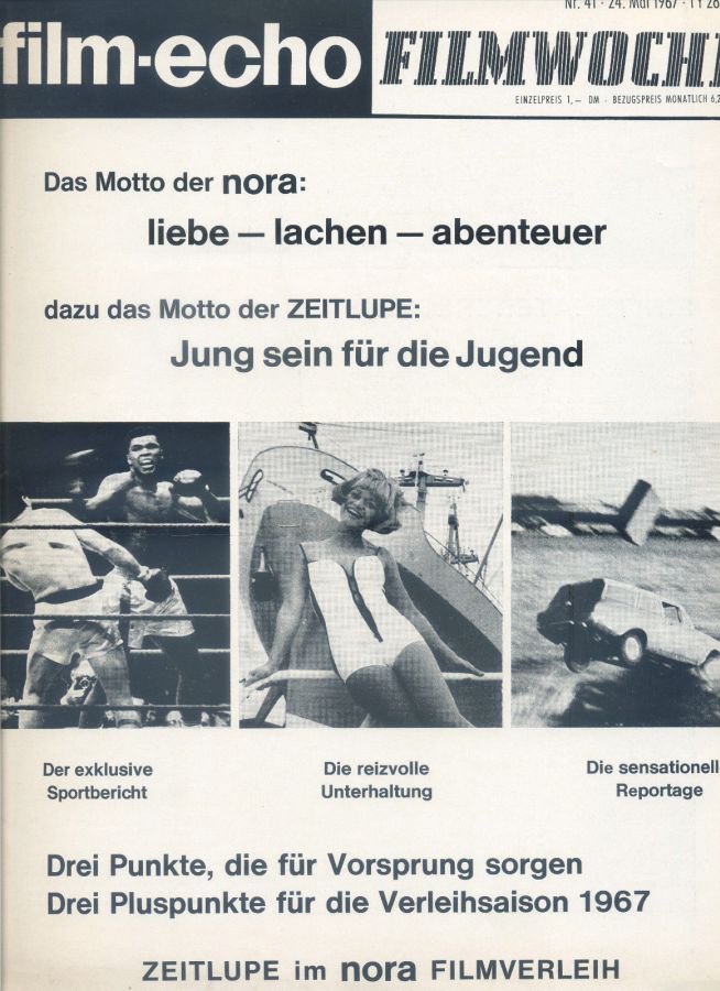 FILM-ECHO FILMWOCHE magazine side cover Issue 41 24 May 1967