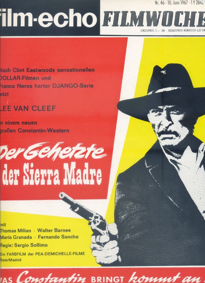 FILM-ECHO FILMWOCHE magazine side cover Issue 46 10 June 1967