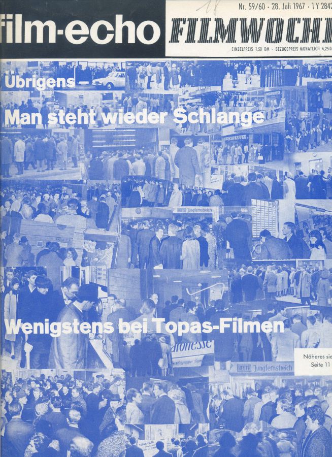 FILM-ECHO FILMWOCHE magazine side cover Issue 59-60 28 July 1967
