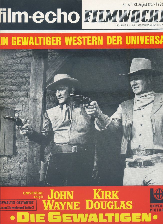 FILM-ECHO FILMWOCHE magazine side cover Issue 67 23 August 1967