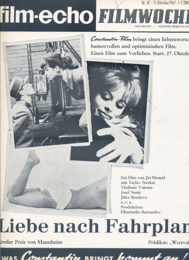 FILM-ECHO FILMWOCHE magazine side cover Issue 81 11 October 1967