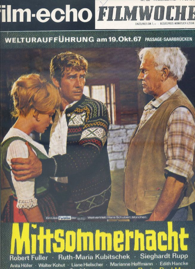 FILM-ECHO FILMWOCHE magazine side cover Issue 82 15 October 1967