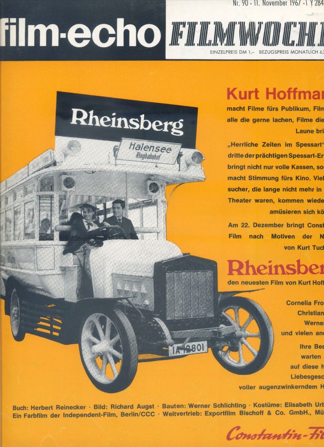 FILM-ECHO FILMWOCHE magazine side cover Issue 90 11 November 1967