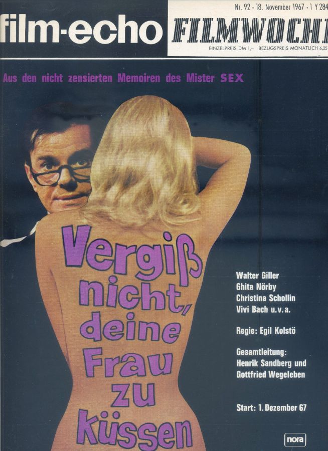 FILM-ECHO FILMWOCHE magazine side cover Issue 92 18 November 1967