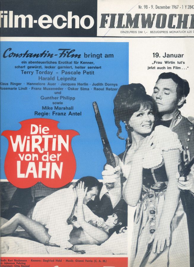 FILM-ECHO FILMWOCHE magazine side cover Issue 98 9 December 1967