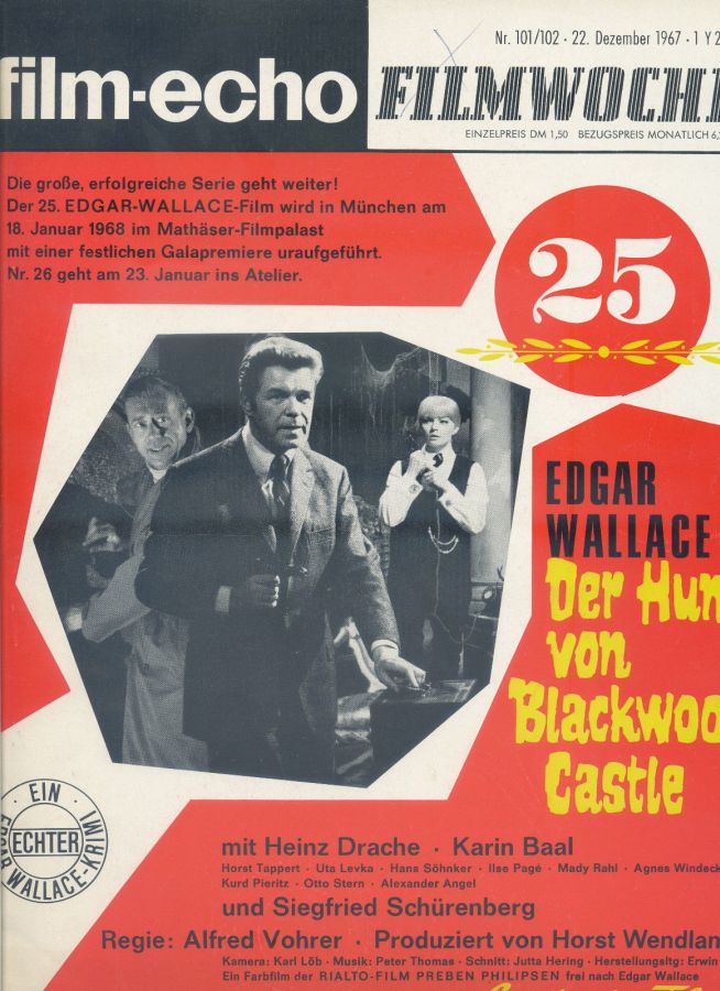 FILM-ECHO FILMWOCHE magazine side cover Issue 101-2 22 December 1967