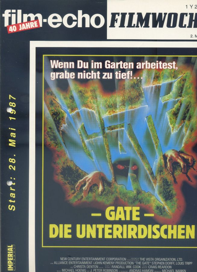 FILM-ECHO FILMWOCHE magazine side cover Issue 24 2 May 1987