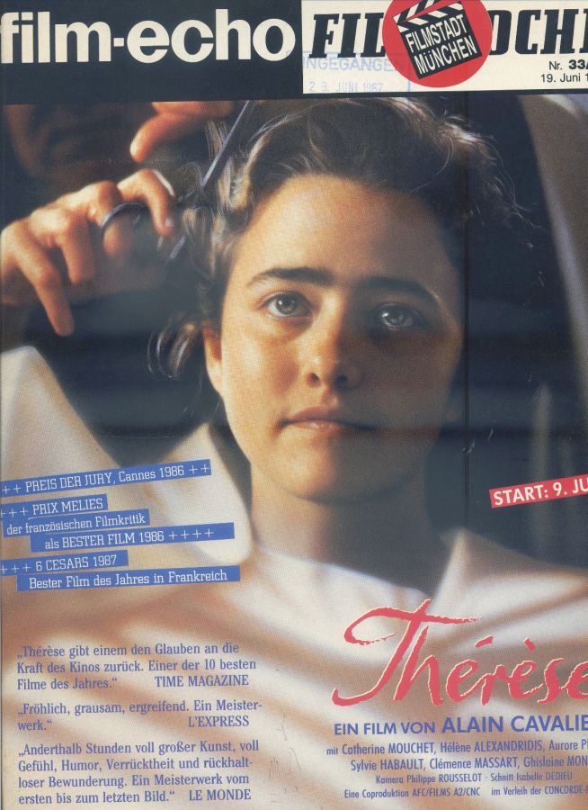 FILM-ECHO FILMWOCHE magazine side cover Issue 33-4 19 June 1987