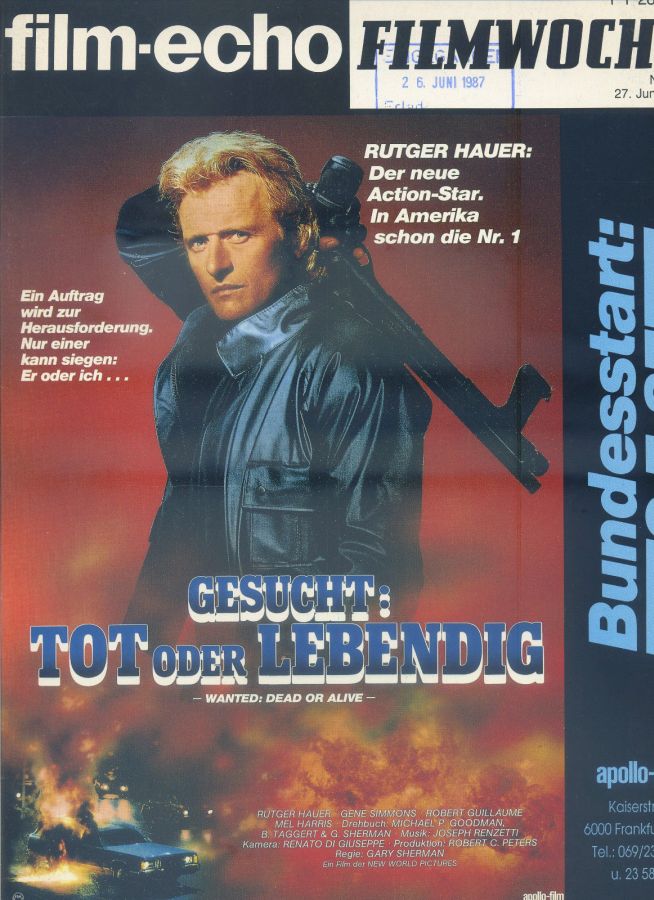 FILM-ECHO FILMWOCHE magazine side cover Issue 36 27 June 1987