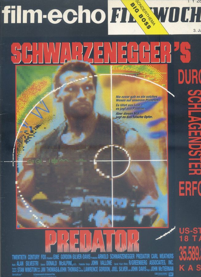 FILM-ECHO FILMWOCHE magazine side cover Issue 37 3 July 1987