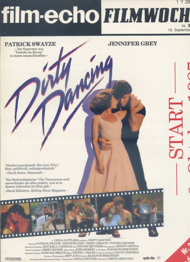 FILM-ECHO FILMWOCHE magazine side cover Issue 52-3 18 September 1987