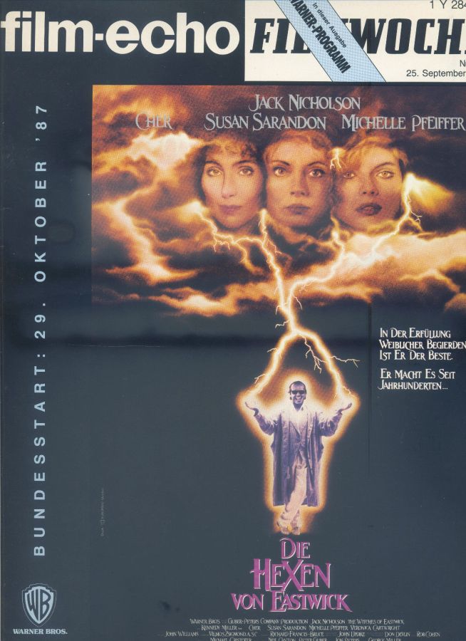 FILM-ECHO FILMWOCHE magazine side cover Issue 54 25 September 1987
