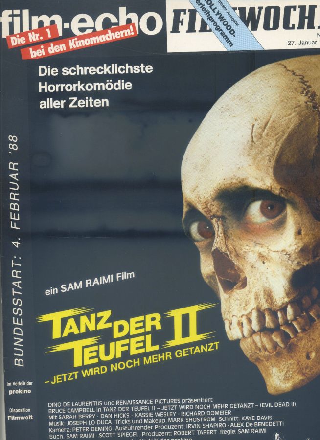 FILM-ECHO FILMWOCHE magazine side cover Issue 6 27 January 1988