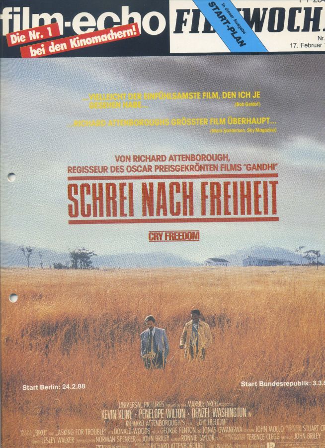 FILM-ECHO FILMWOCHE magazine side cover Issue 10 17 February 1988