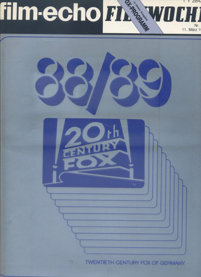 FILM-ECHO FILMWOCHE magazine side cover Issue 15 11 March 1988