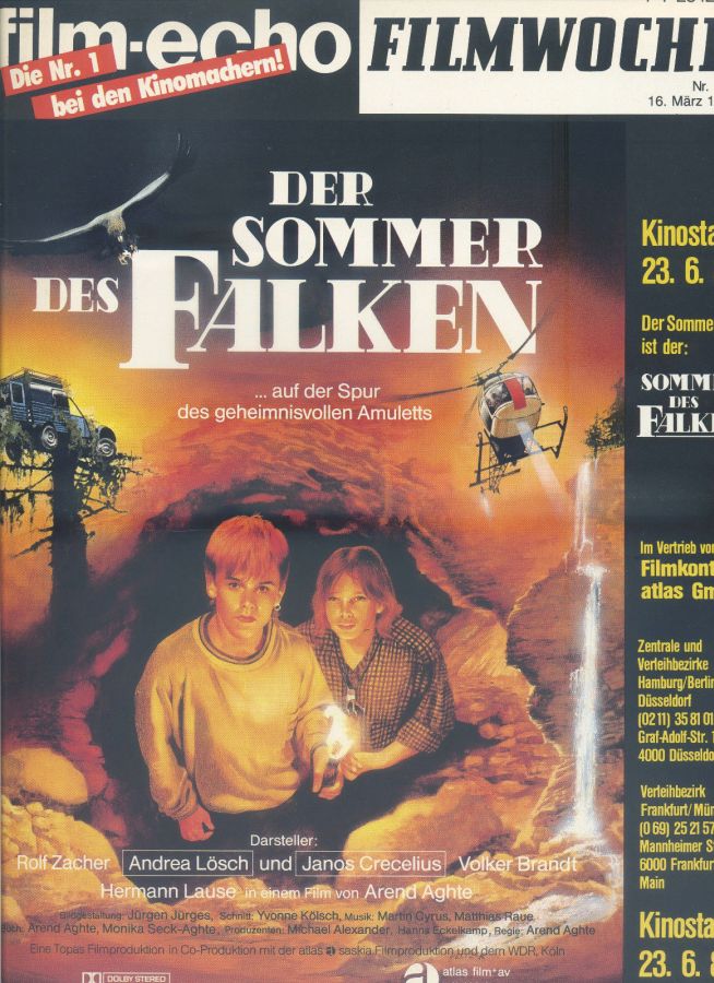 FILM-ECHO FILMWOCHE magazine side cover Issue 16 16 March 1988