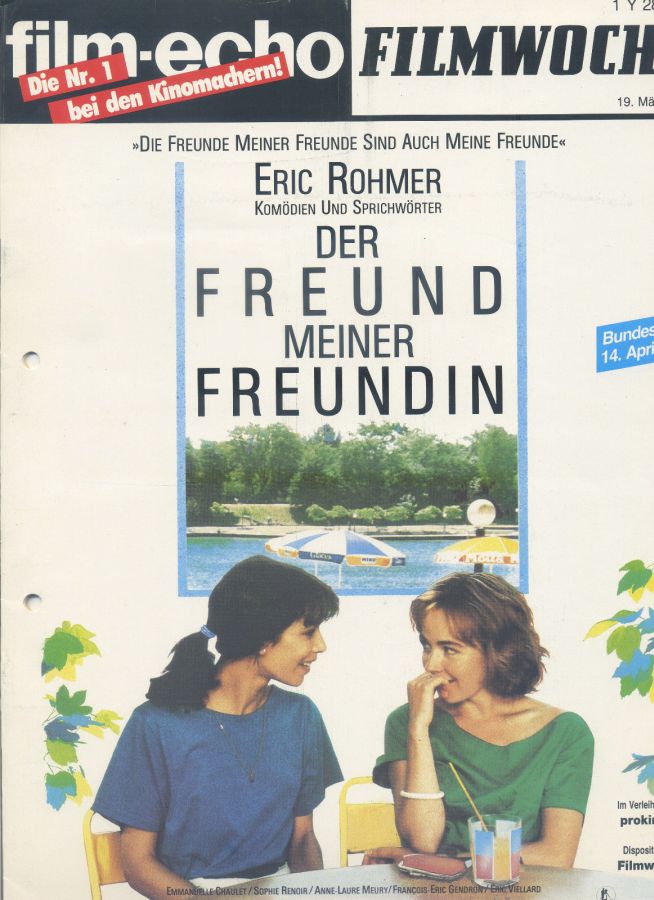 FILM-ECHO FILMWOCHE magazine side cover Issue 17 19 March 1988
