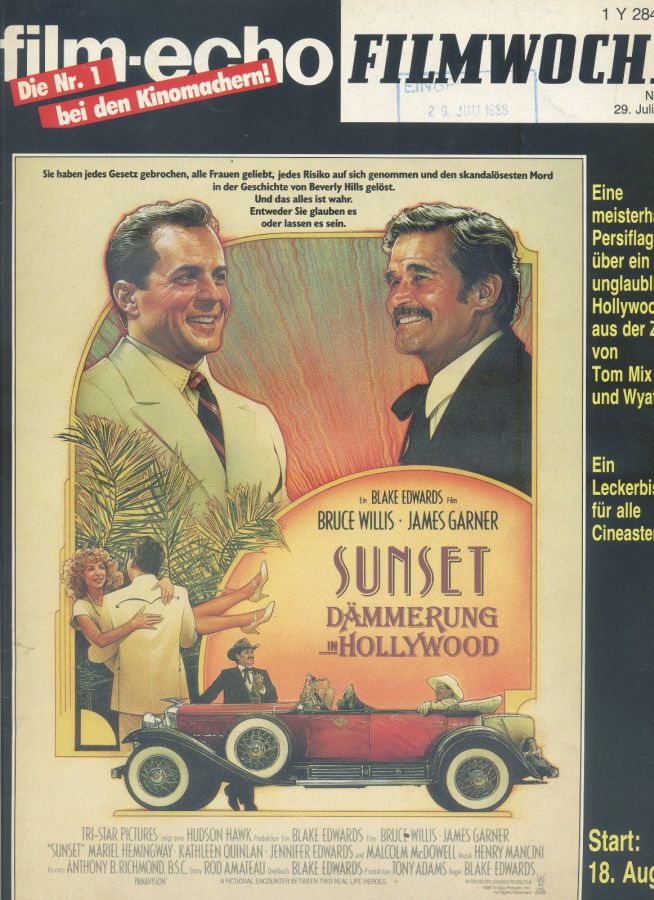 FILM-ECHO FILMWOCHE magazine side cover Issue 42 29 July 1988