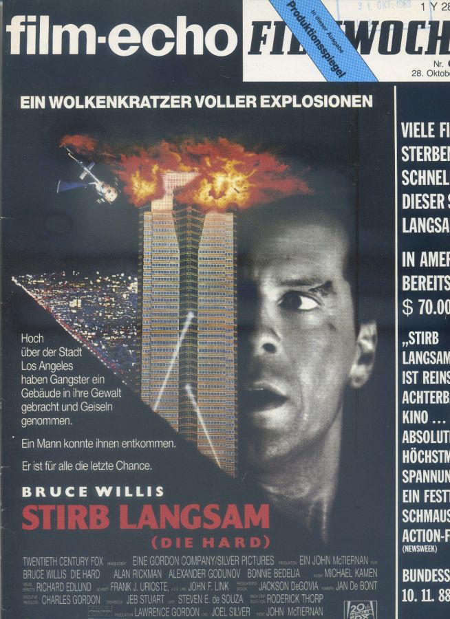 FILM-ECHO FILMWOCHE magazine side cover Issue 60-1 28 October 1988