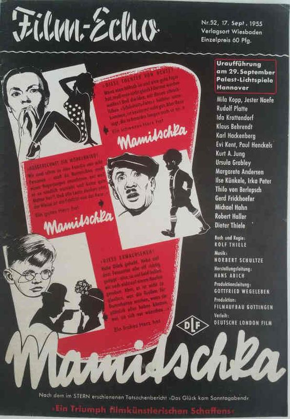 FILM-ECHO FILMWOCHE magazine side cover Issue 52 17 September 1955