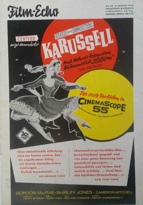 FILM-ECHO FILMWOCHE magazine side cover Issue 63 8 August 1956
