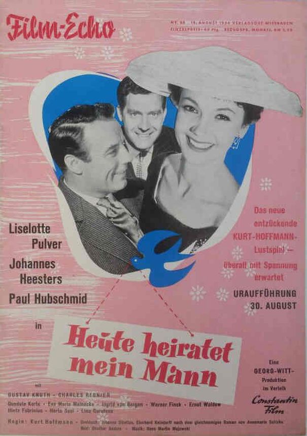 FILM-ECHO FILMWOCHE magazine side cover Issue 66 18 August 1956