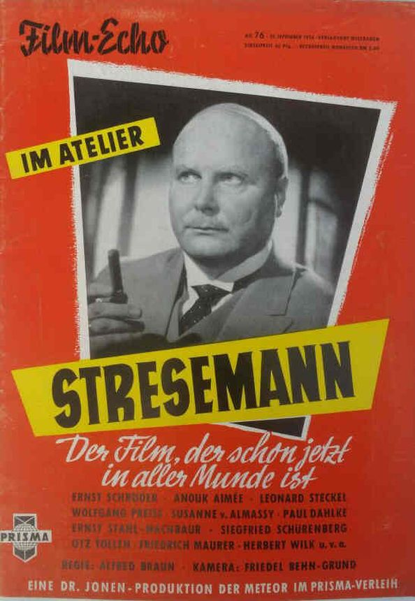 FILM-ECHO FILMWOCHE magazine side cover Issue 76 22 September 1956