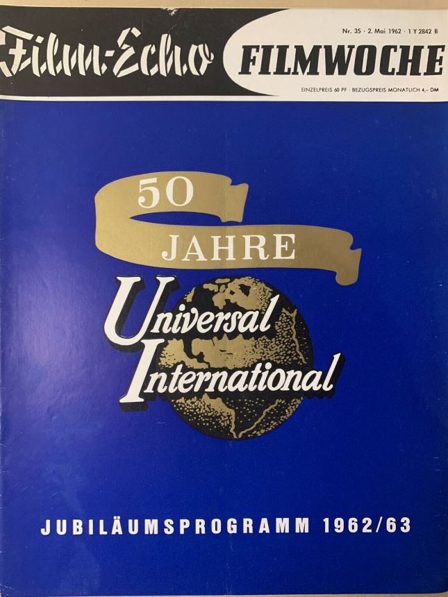 FILM-ECHO FILMWOCHE magazine side cover Issue 35 2 May 1958