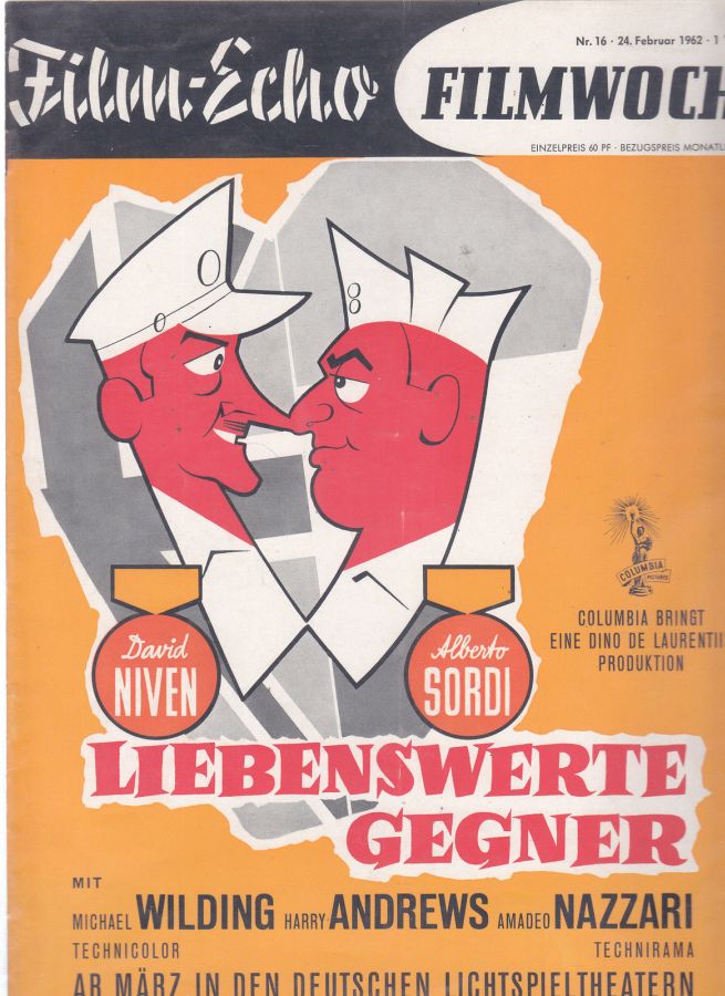 FILM-ECHO FILMWOCHE magazine side cover Issue 16 24 February 1962
