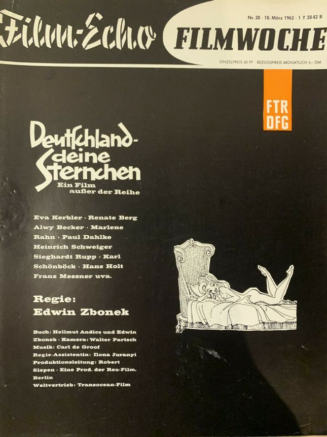 FILM-ECHO FILMWOCHE magazine side cover Issue 20 10 March 1962