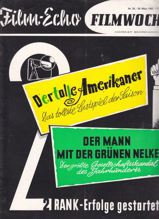 FILM-ECHO FILMWOCHE magazine side cover Issue 24 24 March 1962