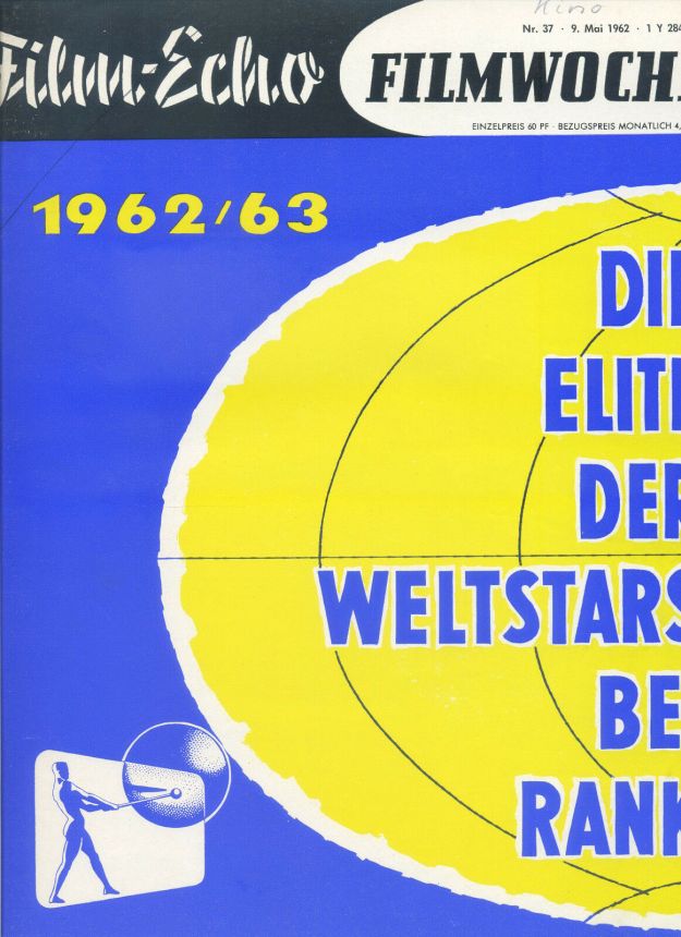 FILM-ECHO FILMWOCHE magazine side cover Issue 37 9 May 1962