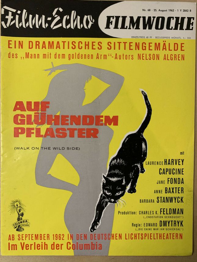FILM-ECHO FILMWOCHE magazine side cover Issue 68 25 August 1962