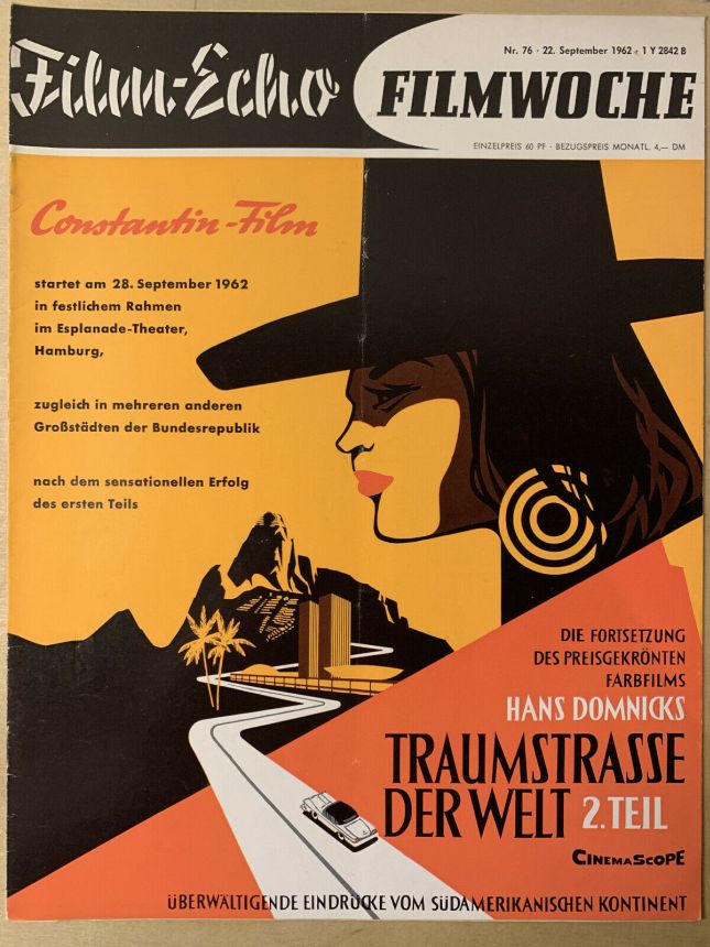 FILM-ECHO FILMWOCHE magazine side cover Issue 76 22 September 1962