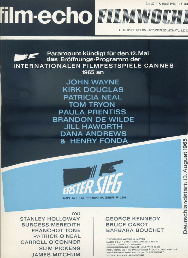 FILM-ECHO FILMWOCHE magazine side cover Issue 30 17 April 1965
