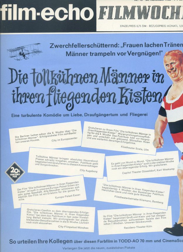 FILM-ECHO FILMWOCHE magazine side cover Issue 93 24 November 1965