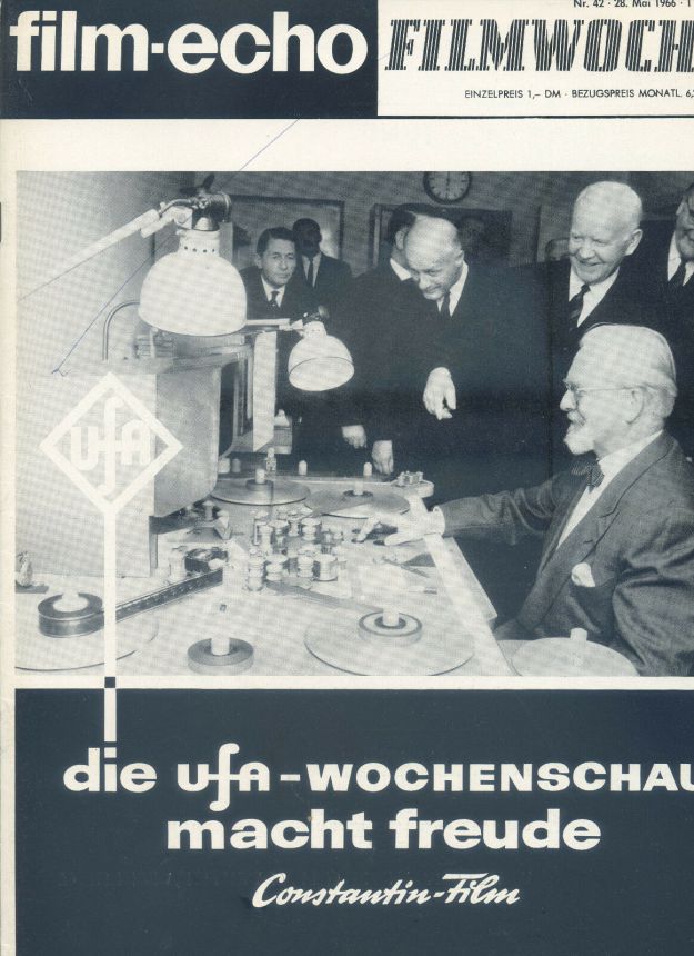 FILM-ECHO FILMWOCHE magazine side cover Issue 42 28 May 1966