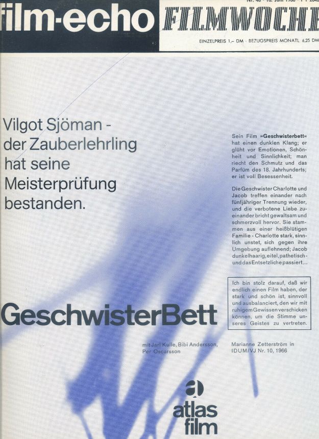 FILM-ECHO FILMWOCHE magazine side cover Issue 48 18 June 1966
