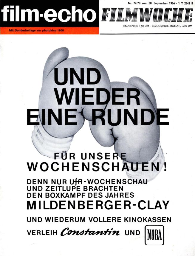 FILM-ECHO FILMWOCHE magazine side cover Issue 77-8 30 September 1966