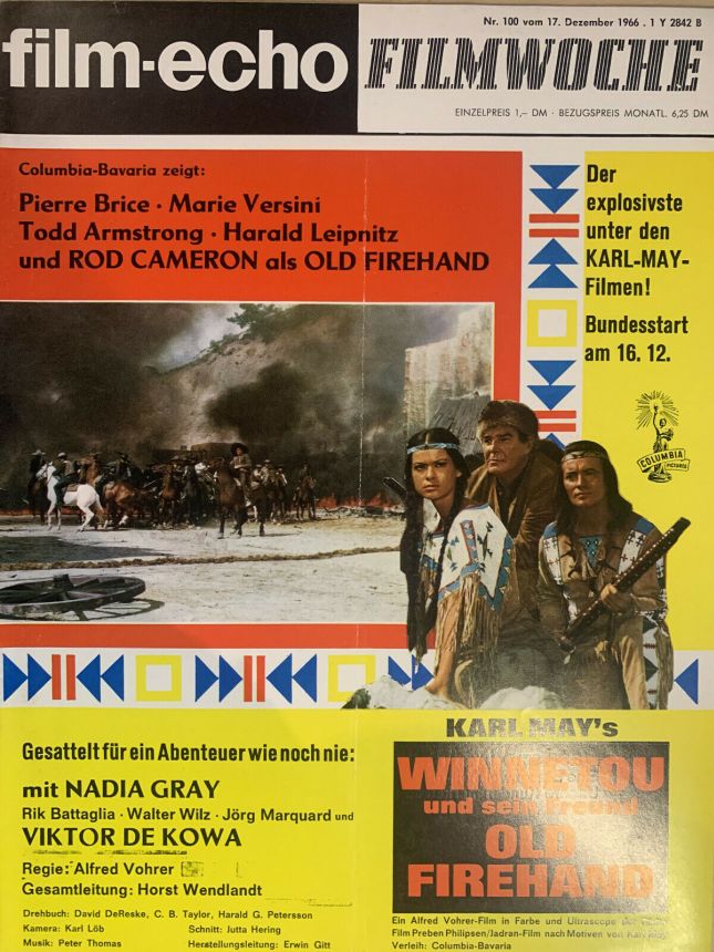 FILM-ECHO FILMWOCHE magazine side cover Issue 100 17 December 1966
