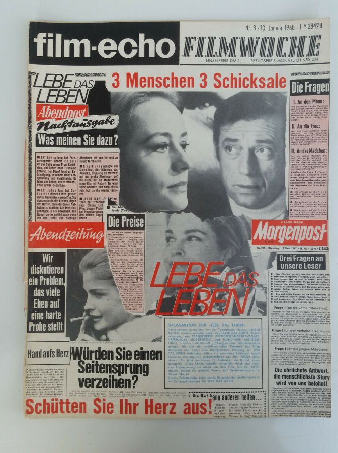 FILM-ECHO FILMWOCHE magazine side cover Issue 3 10 January 1968