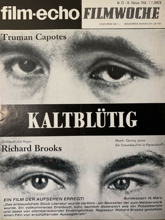 FILM-ECHO FILMWOCHE magazine side cover Issue 13 14 February 1968