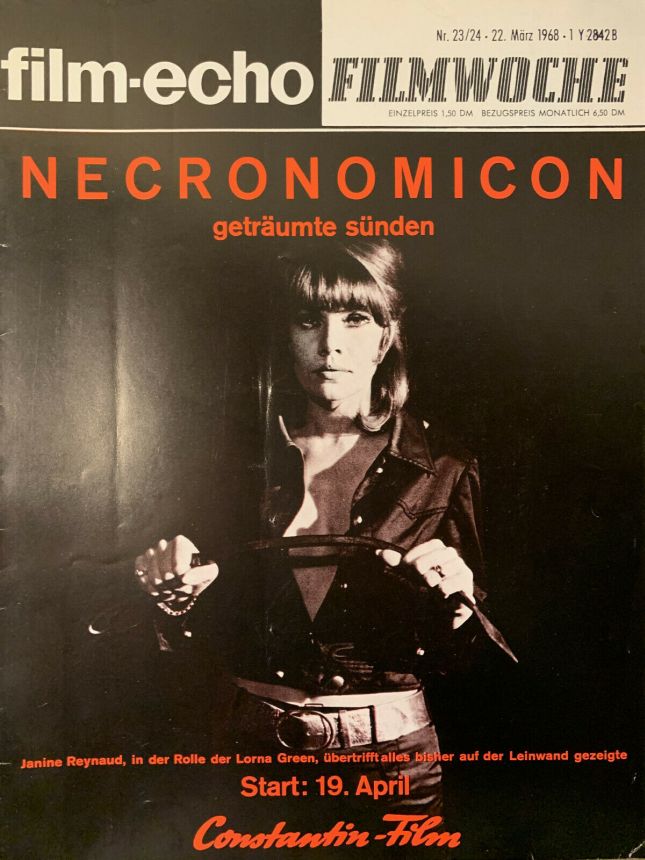 FILM-ECHO FILMWOCHE magazine side cover Issue 23-4 22 March 1968
