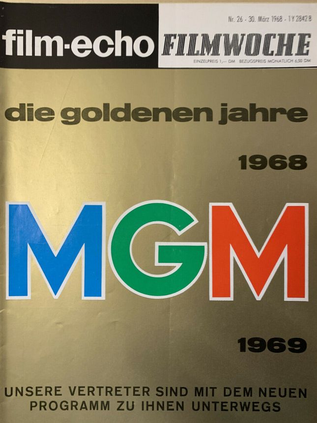 FILM-ECHO FILMWOCHE magazine side cover Issue 26 30 March 1968