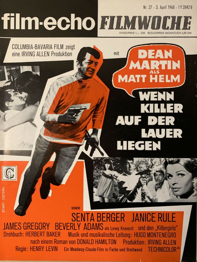 FILM-ECHO FILMWOCHE magazine side cover Issue 27 3 April 1968