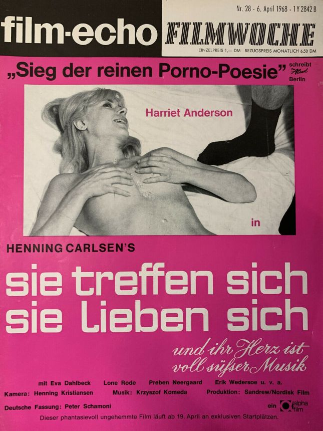 FILM-ECHO FILMWOCHE magazine side cover Issue 28 6 April 1968